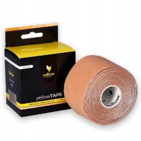  YellowTAPE elastični trak za kineziotaping 5 cm x 5 m v mesnati barvi