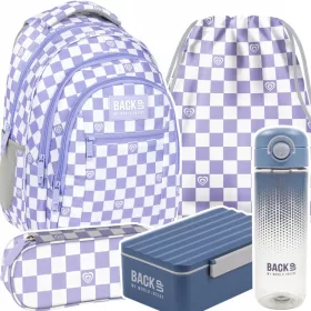 PLECAK MLADINSKI BACKUP 26L VIJOLIČNA KARIRASTA