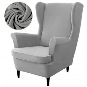    OZEMLJITEV PREVLEKA ZA FOTEL VELUR PREMIUM ELASTIČNI ŽAMET TEMNO SIVA