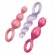 Satisfyer Booty Call analni čepki s stimulativno strukturo, 3 kosi