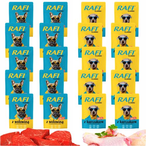 Rafi Dolina Noteci mokra hrana za pse, vitamini, piščančja vrečka, 400 g
