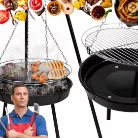  ŽAR TRINOŽNI KAMIN 2v1 Vrtni VISEČI VEL