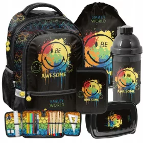   Večnamenski šolski nahrbtnik Smileys Paso x5 + Bidon + Torba za mašilo + Torba Generator