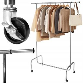 Srebrni stojni obešalnik z kolesi Gockowiak