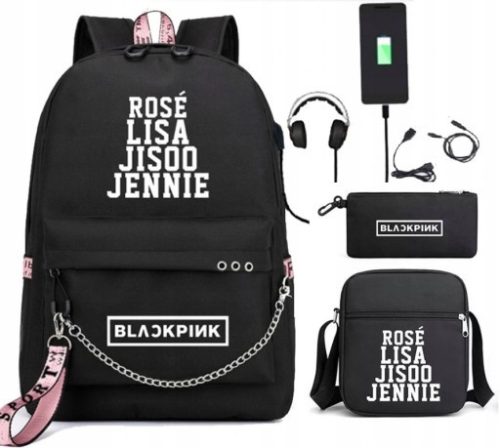 olski nahrbtnik BLACKPINK LISA ROSE JISOO s portom USB