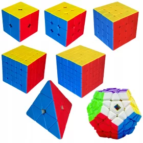   ZESTAW MoYu Kock 2x2 + 3x3 + 4x4 + 5x5 + 6x6 + Megaminx + Piramida