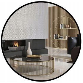    Handloteka stensko ogledalo, krog, plastični okvir, 700 x 700 mm