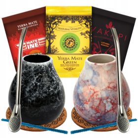 Yerba Mate Green Matero bombilla set ZA DVOJE