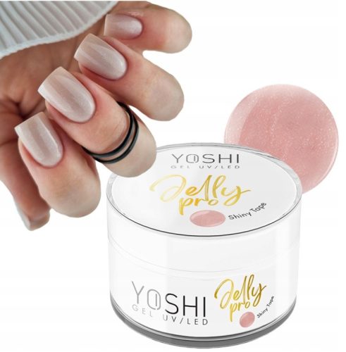 Yoshi Jelly Pro Gel za gradnjo nohtov Nude Beige z sijočim trakom 50 g