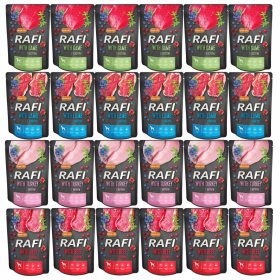   RAFI Mokra pasja hrana Dolina Noteci mešanica okusov 24 x 300g