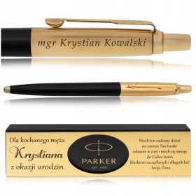   Elegantni zlati Parker Jotter kemični svinčnik s posvetilno darilno škatlo
