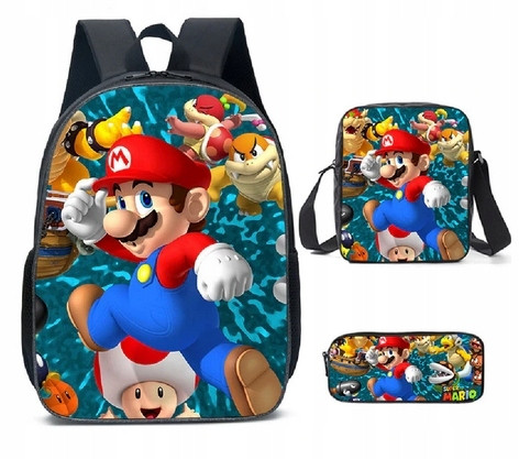 Plezalni nahrbtnik Super Mario Bros, komplet 3 kosov
