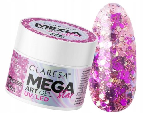 CLARESA MEGA STAR BLEŠČEČI GEL ZA VRTNICE ROZA PIXEL 10 g