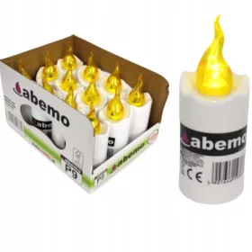   Električni LED vložek za sveče na baterije, KOMPLET 12 SVETOV Cortina YELLOW