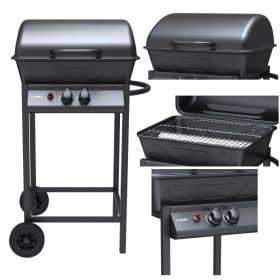    LUND PLINSKI VRTNI ŽAR 2 GORILNIKA 5,5KW ČRNA VELIKA KROMIRANA REŠETKA