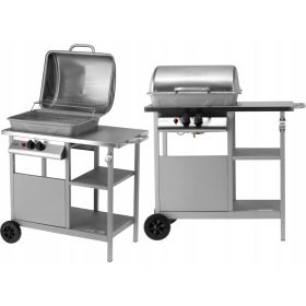    LUND PLINSKI VRTNI ŽAR NERJAVEČE JEKLO 2 GORILNIKA 5,5KW KROMIRANA REŠETKA