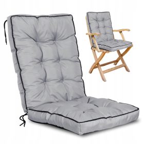 Grafitno siva vrtna blazina za stole 80x50 cm