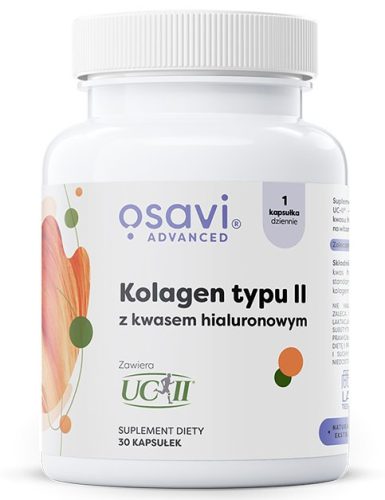 OSAVI Kolagen Tip II z Hialuronsko Kislinom in Izvlečkom Šipka - 30 Kapsul