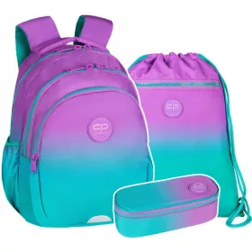   OMBRINSKI ŠOLSKI NAHRBTNIK V TURKIZNEM OMBREJU Z GRADIENTOM BLUEBERRY