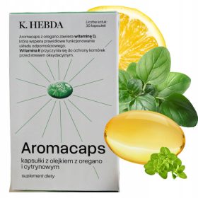   Kapsule Aromacaps® z Origano in Limoninim Oljem K. Hebda - 30 kosov, za Imunski Sistem