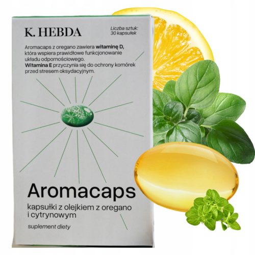 Kapsule Aromacaps® z Origano in Limoninim Oljem K. Hebda - 30 kosov, za Imunski Sistem