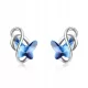  Kristalni metuljčki uhani metuljčki iz rodiniranega srebra S925 darilo