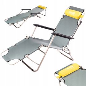 Husla 73920 Vrtljiv Ležalnik iz Sive Kovine