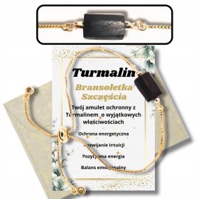   Zapestnica s črnim turmalinom za srečo in energijsko zaščito