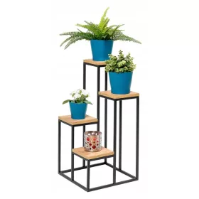   KOVINSKO STOJALO ZA ROŽE LOFT STAND 4 VRHOVI VIŠINE 67 CM - ČRNO/CRAFT OAK