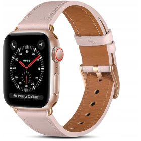   ELEGANTEN USNJEN PAS ZA APPLE WATCH 6 5 4 38 40 42 44MM IWATCH ROZA