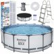 Profesionalni okrogli bazen Bestway 427 x 107 cm s steklenim okvirjem