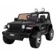 Jeep Wrangler Rubicon na akumulator za otroke, črna + daljinski upravljalnik + radio MP3 LED + EVA kolesa
