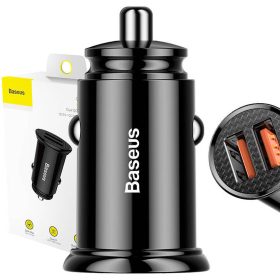 Avtopolnilec Circular Baseus 2x USB 30W Quick Charge 3.0