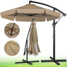 Zložljiv vrtni dežnik, mornarsko moder, 6 segmentov