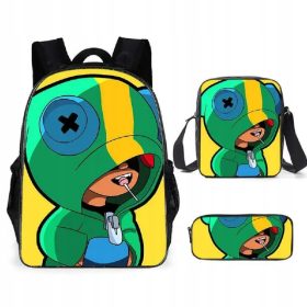 3 kos Brawl Stars Šolski komplet (Plecak, torba, peresnica)