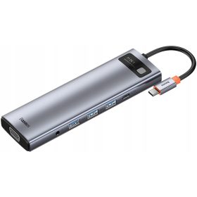   Adapter Hub Baseus 11v1 USB Tip C CAHUB-CT0G Aluminijasti PD Port 3,5 mm Avdio Port