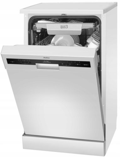 Amica DFM44C7EOqWH pomivalni stroj 45 cm 10 kompletov 7 programov 3 košare