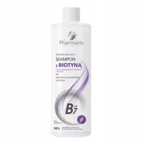  Krepilni šampon z biotinom, izvlečkom poljskega preslica in konoplje - PHARMAZIS - 400ml