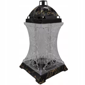   Lampion za grobove Lanterna Kvadratna CZRN Črna 34 cm Velika