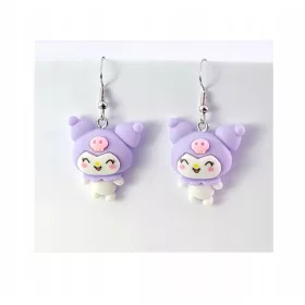  Hello Kitty Cat Sanrio Kuromi uhani vijolična 1