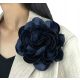Elegantna Broska Cvet iz Tkane Lolita Dodatki 16 cm XL Mornarsko Modra
