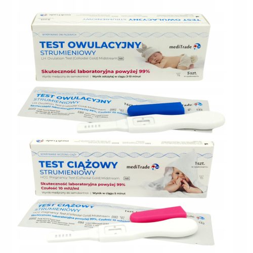Set ovulacijskih in zgodnjih nosečniških testov z nanodelci zlata
