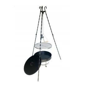  VRTNI ŽAR TRINOŽNA MREŽA KROM + KAMIN 60cm