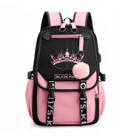   Optimized name: Enoprostorni šolski nahrbtnik Fortnite Odcvetli odtenki roza