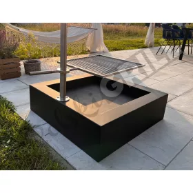  Inox žar s kuriščem QUADRA 80 - jeklo - moderno