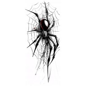   Optimized name: VELIKA ZAČASNA TETOVAŽA KRIŽ PAJEK PAJKOVA MREŽA TARANTULA XXXL