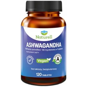   Ashwagandha Naturell - Naravni Adaptogen brez Laktoze in Glutena, 120 Tablet