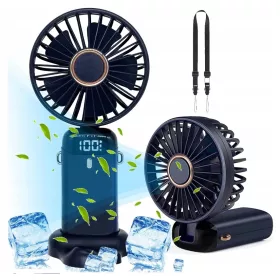 Mini prenosni ventilator Bedee, ROČNI, moder