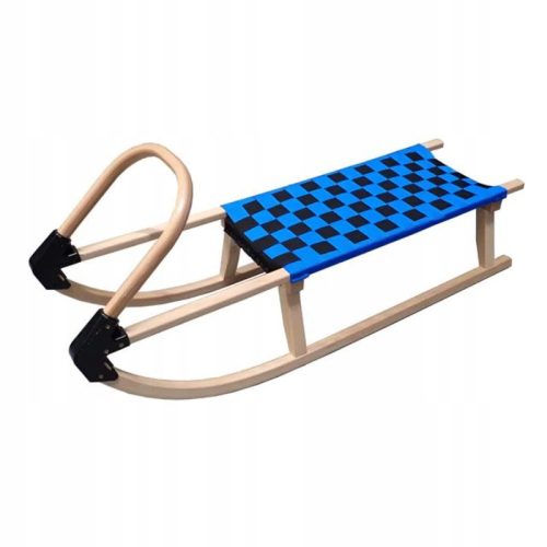 Drevesene sankice z modrim sedežem 110cm A2041