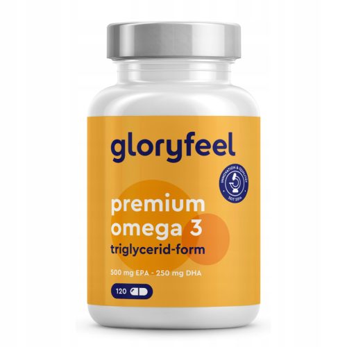 Omega 3 kapsule GloryFeel - 120 kapsul za podporo srca in možganov